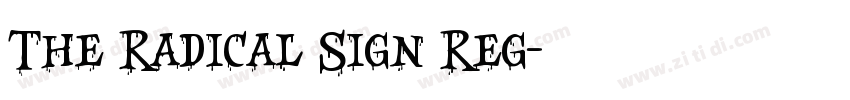 The Radical Sign Reg字体转换